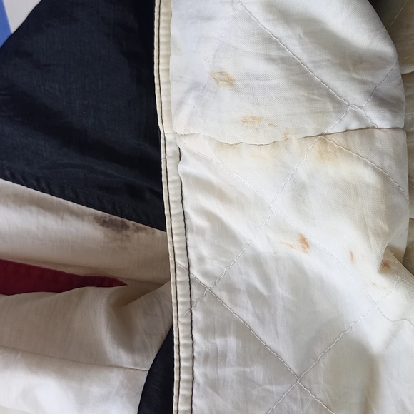 Vintage 90s Adidas Essential Striped Winter Jacket With Hood RED/White/BLACK - Picture 15 of 15